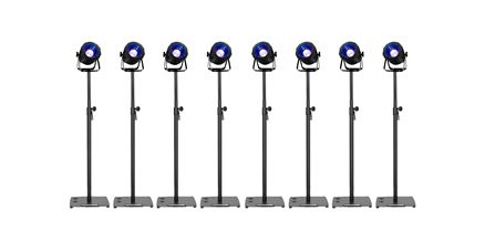 Blacklight UV lampen set op statief huren voor Glow in the Dark effect bij feest of evenement