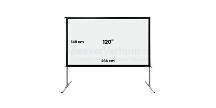 Buiten projectiescherm huren | Projectiescherm voor outdoor evenementen Buiten projectiescherm huren voor filmavond of evenement? Groot en stabiel scherm geschikt voor buitengebruik. Direct reserveren.