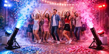 Confetti huren voor schoolfeest | Confetti kanon verhuur Confetti huren voor schoolfeest met kleurrijke confetti kanonnen