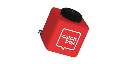 Draadloze Catchbox werpmicrofoon huren Draadloze Catchbox werpmicrofoon voor publieksinteractie en Q&A tijdens evenementen