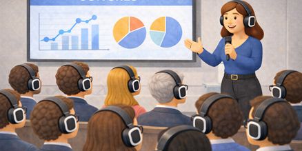 Fluisterset huren voor congres – Professioneel draadloos audiosysteem voor grote groepen Fluisterset huren voor congres met zender en meerdere ontvangers voor optimale verstaanbaarheid in grote zalen