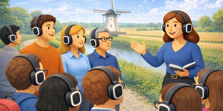 Fluisterset huren voor educatieve excursie – Draadloos communicatiesysteem Fluisterset huren voor educatieve excursie met professionele fluistersets voor heldere uitleg aan studenten en bezoekers