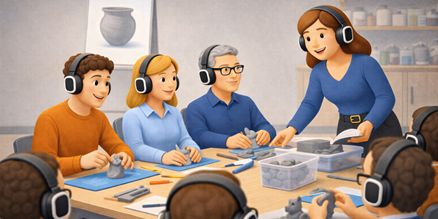 Fluisterset huren voor workshop – Draadloze headsets voor groepen Fluisterset huren voor workshop met professionele tourguide headsets voor optimale verstaanbaarheid