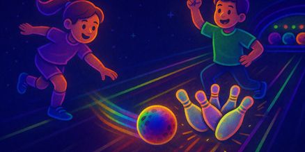 Glow in the Dark bowlen huren | Spectaculair sportevent & feest Glow in the Dark bowlen huren met fluorescerende bowlingballen en pins voor feest of evenement