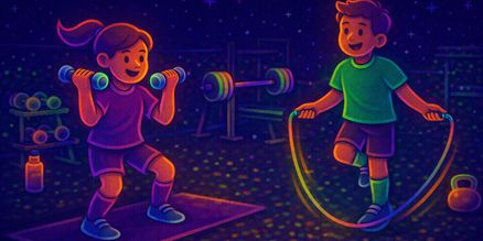 Glow in the Dark fitness verlichting huren | Sportevent & workout Glow in the Dark fitness verlichting huren met UV- en LED-verlichting op statieven voor fitnessles of sportevent