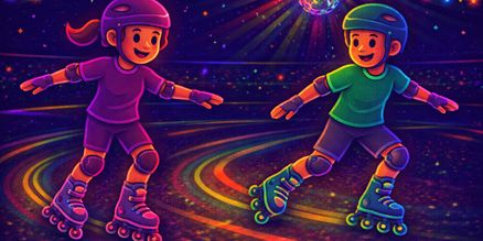 Glow in the Dark roller skating verlichting huren | Skate event Glow in the Dark roller skating verlichting huren met UV- en LED-verlichting op statieven voor skatebaan of evenement
