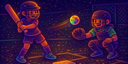Glow in the Dark softbal verlichting huren | Sportevent & veld Glow in the Dark softbal verlichting huren met UV- en LED-verlichting op statieven voor sportveld of evenement