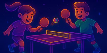 Glow in the Dark tafeltennis huren | Uniek sportevent & feest Glow in the Dark tafeltennis huren met fluorescerende tafel, batjes en bal voor feest of evenement