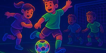 Glow-in-the-Dark voetbal huren | Glow voetbal set voor sport en events Glow-in-the-Dark voetbal huren – UV voetbal set voor glow sportactiviteiten en evenementen