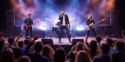 Podium huren voor band | Podium verhuur live optreden Stevig podium huren voor band of live optreden met professionele podiumdelen en evenemententechniek