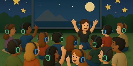 Silent Disco Buitenbioscoop Huren – Draadloze Koptelefoons voor Openlucht Films Silent disco buitenbioscoop huren met draadloze koptelefoons, krachtige zender en een openlucht filmopstelling voor stille filmavonden en outdoor evenementen.