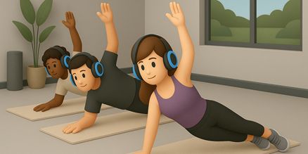 Silent Disco Pilates Set Huren – Rustige Pilateslessen met Draadloze Koptelefoons Silent disco pilates set huren met draadloze koptelefoons en zender voor rustige, geconcentreerde pilateslessen en groepsworkouts.