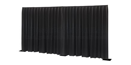 Pipe & drape huren voor evenementen, beurzen, podia, backstage, presentaties en afscheidingen