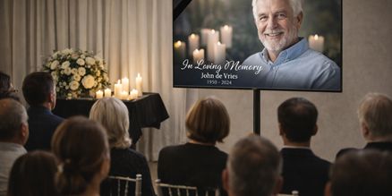 TV scherm huren voor uitvaart of herdenking TV scherm huren voor uitvaart of herdenking? Toon foto’s en herinneringen op een professioneel scherm. Discreet en verzorgd geleverd in heel Nederland.