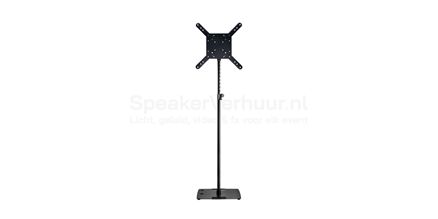 TV scherm standaard huren | Professionele verrijdbare TV standaard | SpeakerVerhuur.nl TV scherm standaard huren met verrijdbare vloerstandaard voor presentatie of evenement