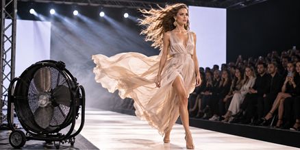 Ventilator huren voor modeshow | SpeakerVerhuur.nl Professionele ventilator huren voor een modeshow met een krachtig en regelbaar windeffect voor een spectaculaire catwalkpresentatie.