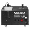 BeamZ SB2000LED achterkant huren | SpeakerVerhuur.nl Achterzijde van de BeamZ SB2000LED rook- en bellenblaasmachine met stroomaansluiting, DMX-aansluitingen en reservoirs voor rook- en bellenvloeistof.