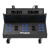 BeamZ SB2000LED voorkant huren | SpeakerVerhuur.nl Vooraanzicht van de BeamZ SB2000LED rook- en bellenblaasmachine met dubbele uitblaasopeningen en geïntegreerde LED-verlichting.