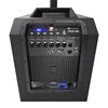 Electro-Voice Evolve 30M aansluitingen huren | SpeakerVerhuur.nl Aansluitingen van de zwarte Electro-Voice Evolve 30M met XLR-, jack- en PowerCON-aansluitingen, ingebouwde digitale mixer en Bluetooth-audio voor professioneel gebruik.