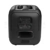 JBL PartyBox Encore Essential achterkant huren | SpeakerVerhuur.nl Achterzijde van de JBL PartyBox Encore Essential met aansluitingen, bedieningspaneel en stroomaansluiting voor eenvoudig gebruik.