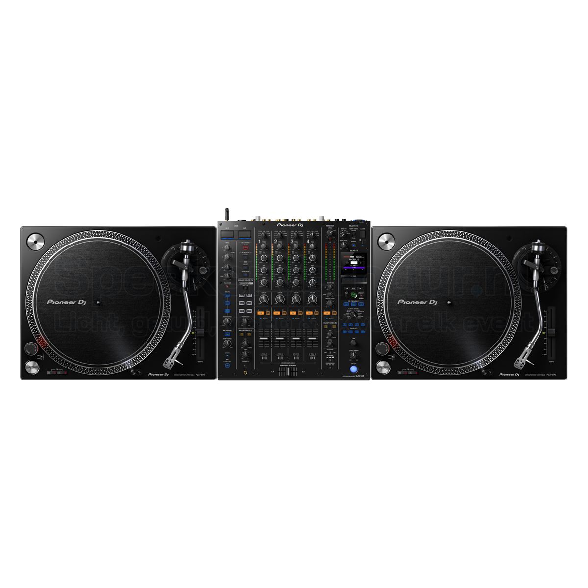 2x Pioneer DJ PLX-500 vinyl draaitafels en Pioneer DJM-A9 DJ mixer huren voor clubs, festivals, evenementen en professionele vinyl DJ-sets