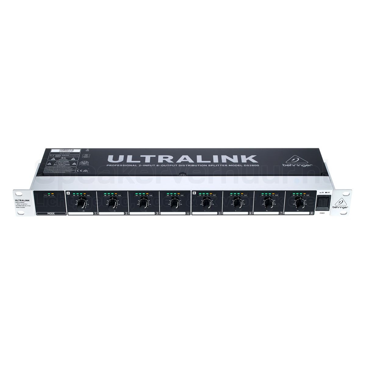 Behringer DS2800 XLR signaalsplitter huren | SpeakerVerhuur.nl Behringer DS2800 XLR signaalsplitter huren voor het professioneel verdelen van audiosignalen naar meerdere versterkers, mixers, speakers en andere geluidsapparatuur tijdens evenementen en live producties.