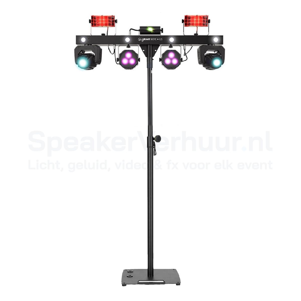 Disco lampen set op statief Pro huren | SpeakerVerhuur.nl Disco lampen set op statief Pro huren met krachtige LED-effecten voor feesten, bruiloften, bedrijfsfeesten, DJ-shows, evenementen en professionele lichtshows.
