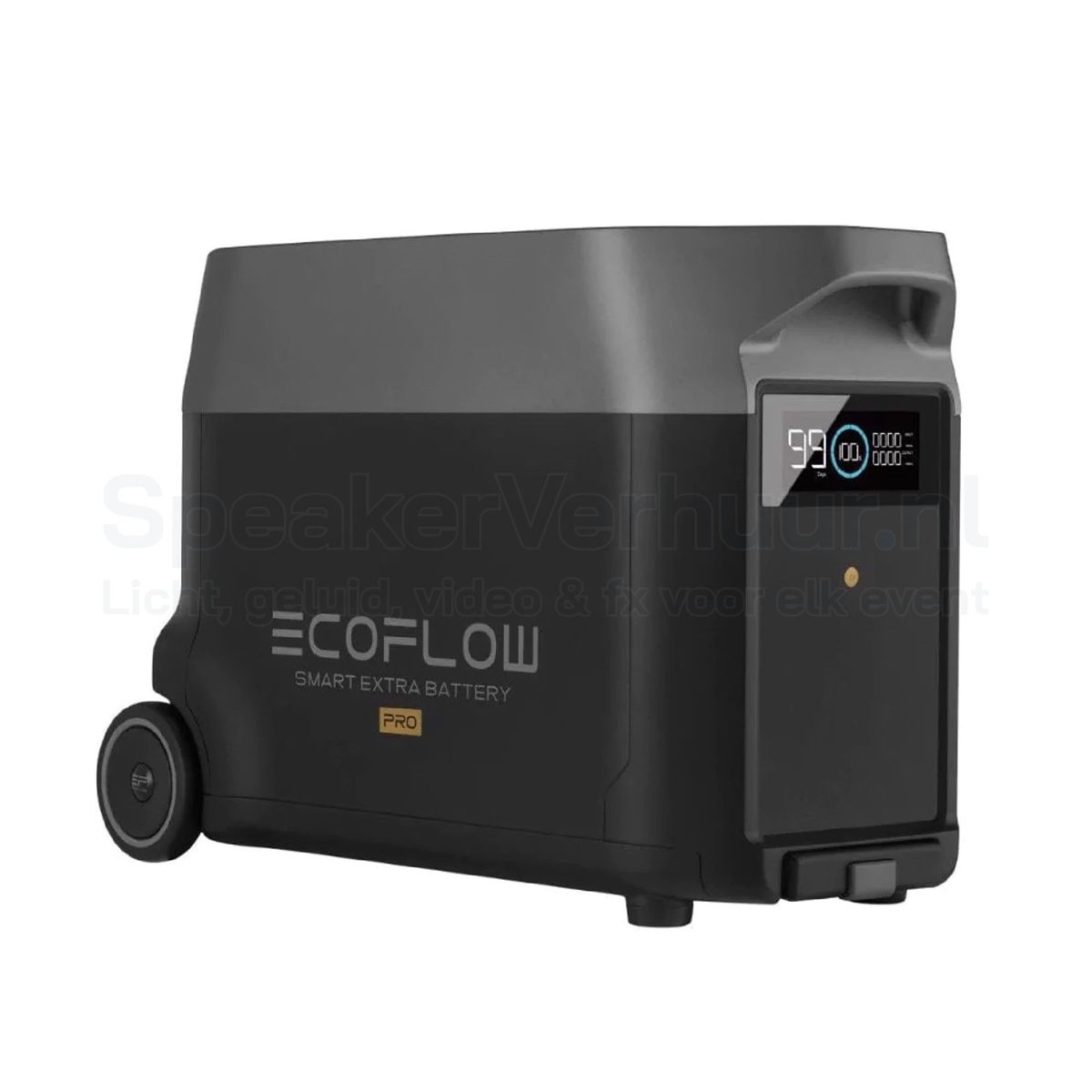 EcoFlow DELTA Pro Extra Battery 3600Wh Huren | Uitbreidingsaccu | SpeakerVerhuur.nl EcoFlow DELTA Pro Extra Battery 3600Wh huren voor extra accucapaciteit bij evenementen, noodstroom, kamperen en mobiele stroomvoorziening