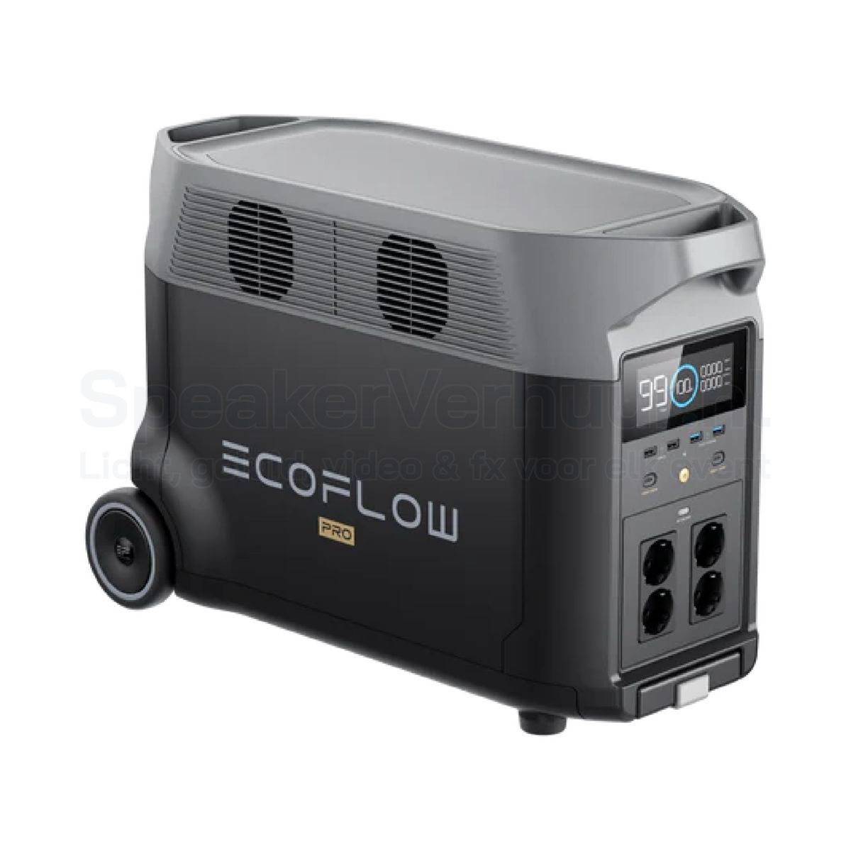 EcoFlow DELTA Pro Power Station 3600Wh Huren | Draagbare Accu | SpeakerVerhuur.nl EcoFlow DELTA Pro Power Station 3600Wh huren voor evenementen, kamperen, noodstroom, presentaties en mobiele stroomvoorziening