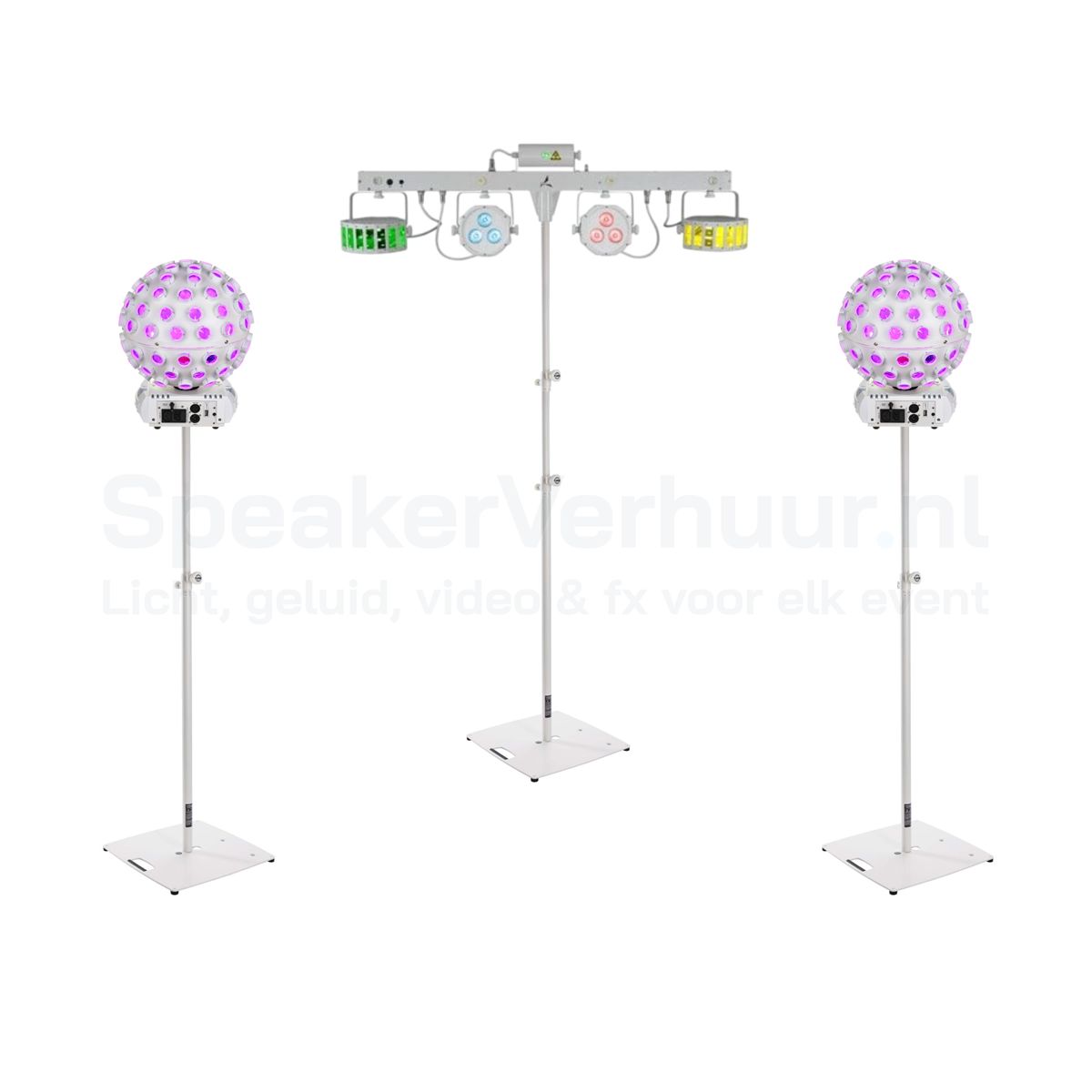 Witte feest verlichting set huren voor bruiloften, feesten, evenementen en sfeervolle verlichting