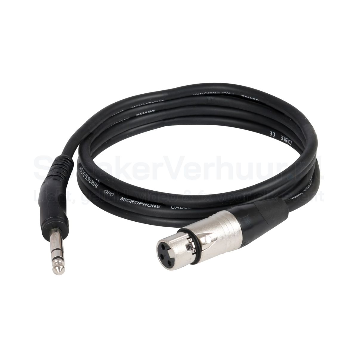 Jack naar XLR Female kabel van 5 meter huren voor professionele audio, DJ-sets, live optredens en evenementen