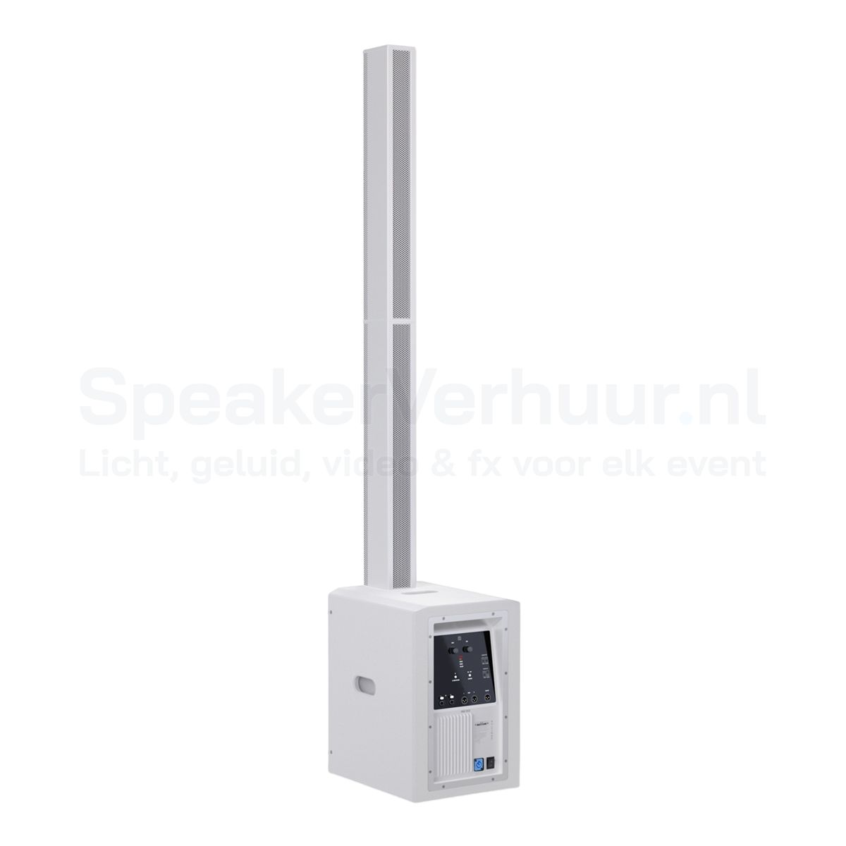 LD Systems MAUI 28 G3 wit achterkant Achterkant van de witte LD Systems MAUI 28 G3 actieve column speaker