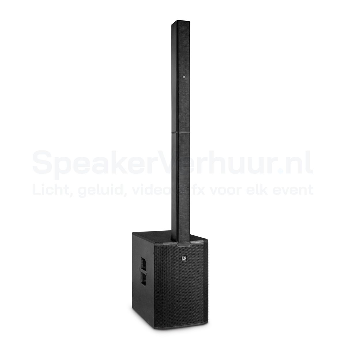LD Systems MAUI 44 G2 actieve speaker huren | SpeakerVerhuur.nl LD Systems MAUI 44 G2 actieve kolomspeaker huren met 1500 watt RMS vermogen, 132 dB maximale geluidsdruk en geïntegreerde 15 inch subwoofer voor evenementen, bruiloften, live muziek en DJ-shows.