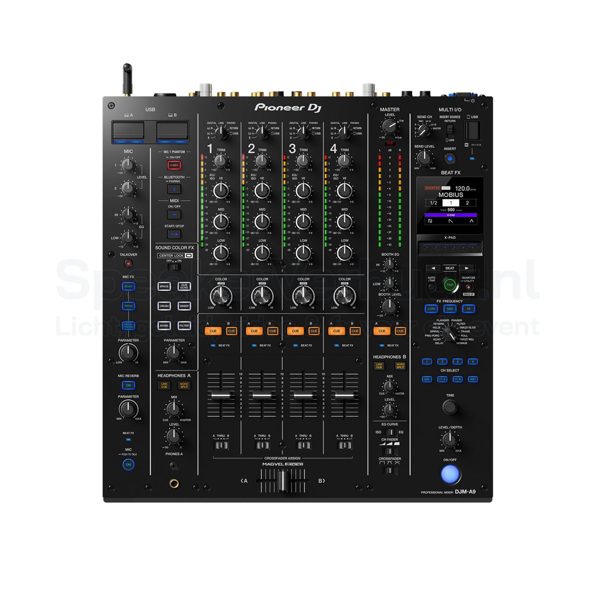 Pioneer DJM-A9 4-kanaals DJ mixer huren voor clubs, festivals, evenementen en professionele DJ-sets
