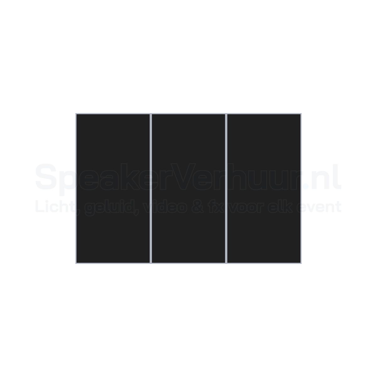 Podium set van 2x3 meter en 100 cm hoog huren voor presentaties, optredens, evenementen en festivals