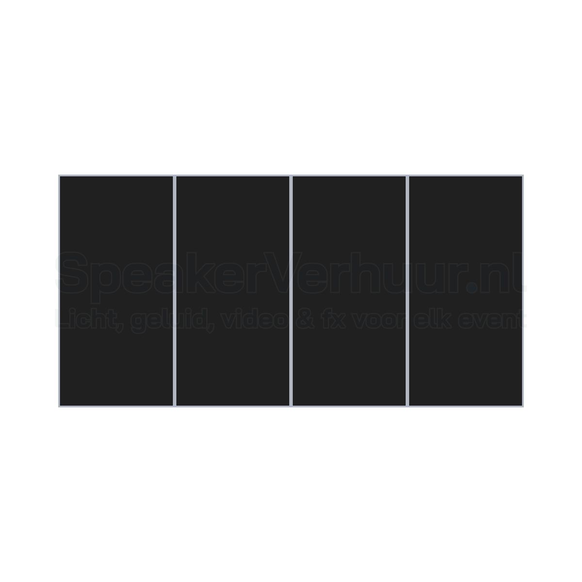 Podium set van 2x4 meter en 100 cm hoog huren voor presentaties, optredens, evenementen en festivals