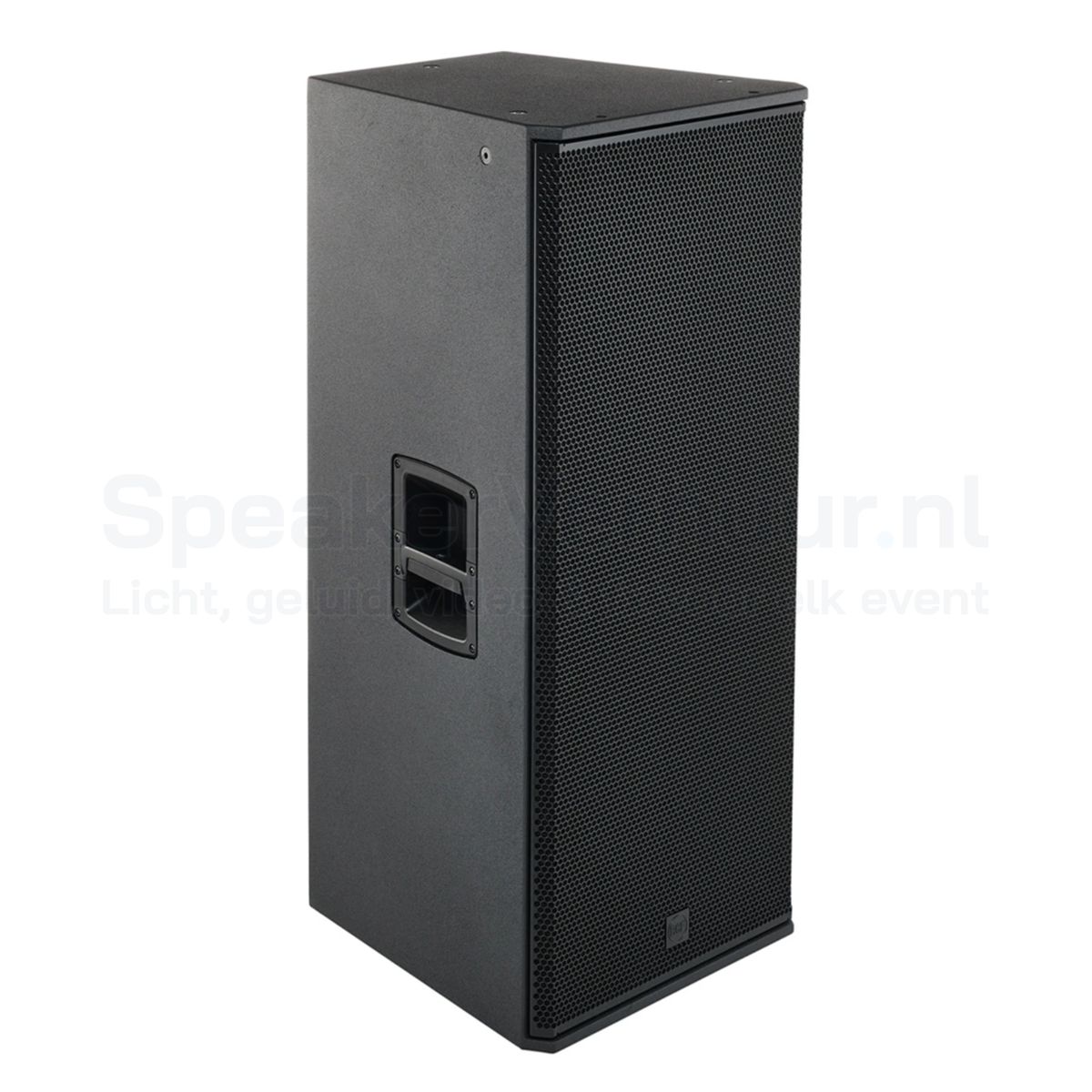 RCF NX 985-A actieve 3-weg speaker huren met 15 inch woofer, 2100 watt versterker en een maximale geluidsdruk van 138 dB voor live optredens, evenementen, bands en DJ-shows.
