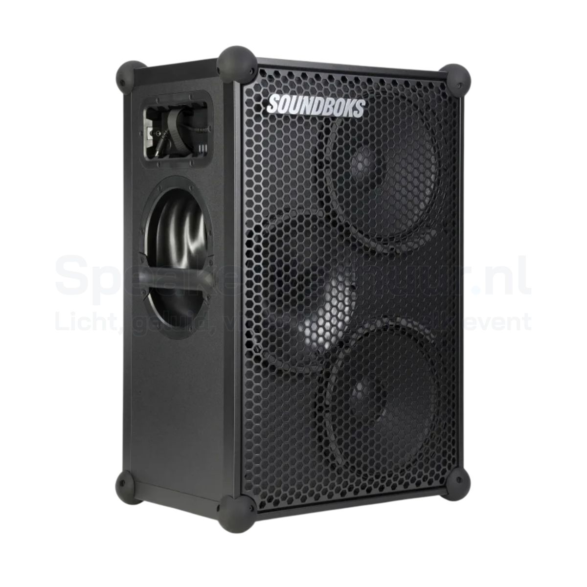 Soundboks 3 huren met krachtige draadloze Bluetooth speaker voor feesten, evenementen en buitenlocaties