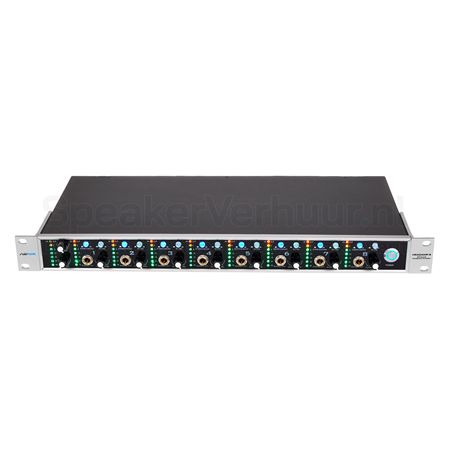 8-kanaals Koptelefoonversterker Huren | Professionele Headphone Amplifier | SpeakerVerhuur.nl 8-kanaals koptelefoonversterker huren voor podcasts, studio-opnames, repetities en luistermonitoring met meerdere hoofdtelefoons