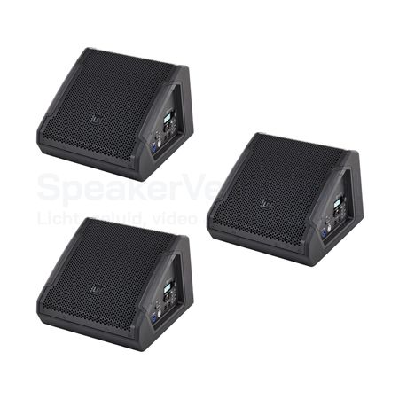 Actieve Vloermonitor Set Huren - 3 Stuks | Professionele Monitor Speakers | SpeakerVerhuur.nl Actieve vloermonitor set van 3 stuks huren voor live optredens, bands, podia en evenementen