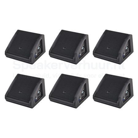 Actieve Vloermonitor Set Huren - 6 Stuks | Professionele Monitor Speakers | SpeakerVerhuur.nl Actieve vloermonitor set van 6 stuks huren voor live optredens, bands, podia en evenementen