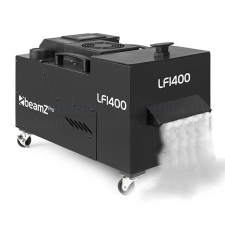 BeamZ Professional LF1400 low fogger huren voor een laaghangend rookeffect zonder droogijs tijdens bruiloften, evenementen, theatervoorstellingen, modeshows en DJ-shows.
