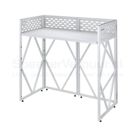 DJ Booth Tafel Wit D Huren | Professionele DJ Booth | SpeakerVerhuur.nl DJ booth tafel wit D huren voor feesten, bruiloften, evenementen en professionele DJ-sets