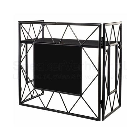DJ Booth Tafel Zwart B Huren | Professionele DJ Booth | SpeakerVerhuur.nl DJ booth tafel zwart B huren voor feesten, clubs, festivals en professionele DJ-sets