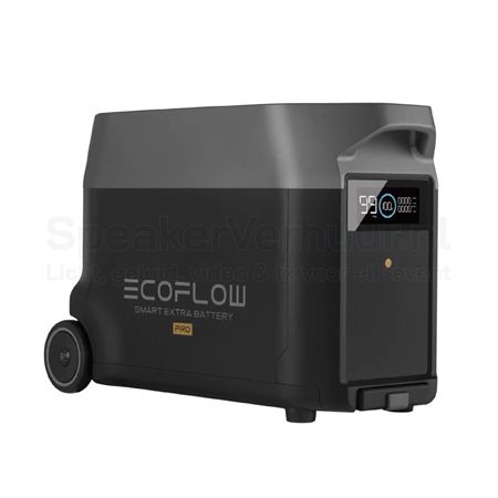 EcoFlow DELTA Pro Extra Battery 3600Wh Huren | Uitbreidingsaccu | SpeakerVerhuur.nl EcoFlow DELTA Pro Extra Battery 3600Wh huren voor extra accucapaciteit bij evenementen, noodstroom, kamperen en mobiele stroomvoorziening