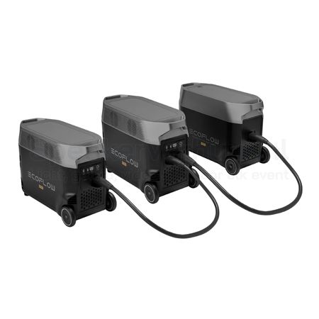 EcoFlow DELTA Pro + 2x Extra Battery 10800Wh Huren | Draagbare Accu Set | SpeakerVerhuur.nl EcoFlow DELTA Pro met 2x Extra Battery 10800Wh huren voor evenementen, noodstroom, kamperen en mobiele stroomvoorziening