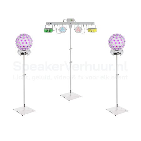 Feest Verlichting Set Wit Huren | Professionele Partyverlichting | SpeakerVerhuur.nl Witte feest verlichting set huren voor bruiloften, feesten, evenementen en sfeervolle verlichting