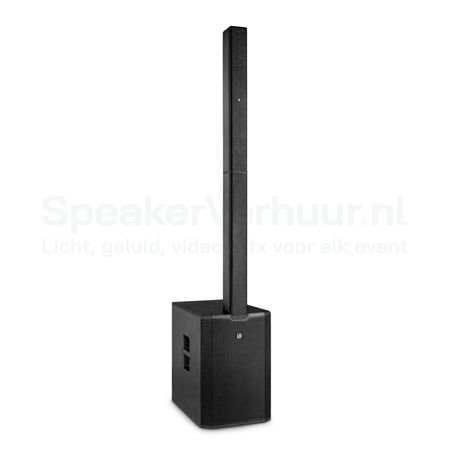 LD Systems MAUI 44 G2 actieve kolomspeaker huren met 1500 watt RMS vermogen, 132 dB maximale geluidsdruk en geïntegreerde 15 inch subwoofer voor evenementen, bruiloften, live muziek en DJ-shows.