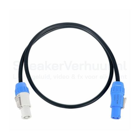 PowerCON linkkabel 3×1,5 mm² van 1 meter huren voor professionele licht-, audio- en evenementeninstallaties