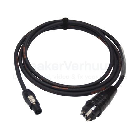PowerCON True1 voedingskabel 3x1,5 mm² van 5 meter huren voor actieve speakers, verlichting en professionele AV-apparatuur.